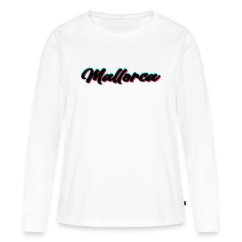 Majorque - T-shirt manches longues Premium bio Femme - blanc - Devant - Julia (174cm)