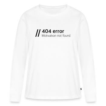 Motivation not found - Women's Premium Organic Long Sleeve Shirt - white - Front - Julia (174cm)