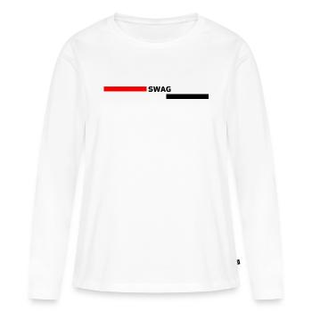 SWAG - T-shirt manches longues Premium bio Femme - blanc - Devant - Julia (174cm)