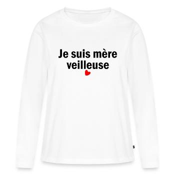 Ich bin Mutter - Frauen Premium Bio Langarmshirt - Weiß - Vorne - Julia (174cm)