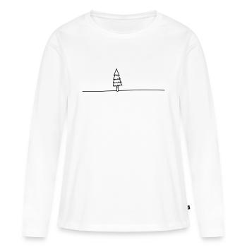 Sapin - T-shirt manches longues Premium bio Femme - blanc - Devant - Julia (174cm)