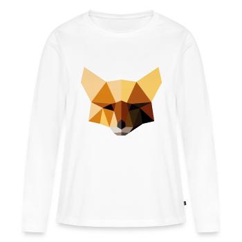 Polygon Fuchs - Frauen Premium Bio Langarmshirt - Weiß - Vorne - Julia (174cm)