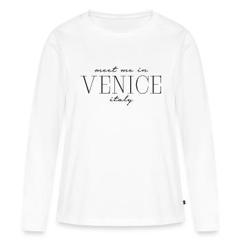 5001 Venice - Women's Premium Organic Long Sleeve Shirt - white - Front - Julia (174cm)