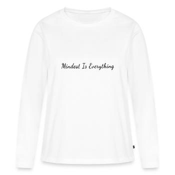Minimum Is Everything - Mental Health - Women's Premium Organic Long Sleeve Shirt - white - Front - Julia (174cm)