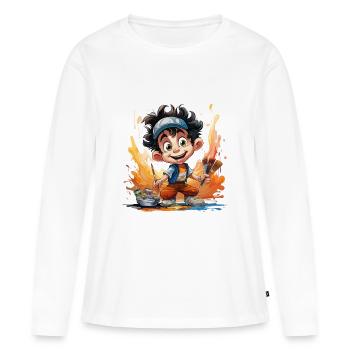 Creative Critique Circle : Commentaires sur l’art pour Hobbyis - T-shirt manches longues Premium bio Femme - blanc - Devant - Julia (174cm)