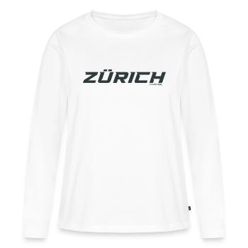 Zurich - Women's Premium Organic Long Sleeve Shirt - white - Front - Julia (174cm)