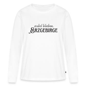 Rester stable Erzgebirge - T-shirt manches longues Premium bio Femme - blanc - Devant - Julia (174cm)