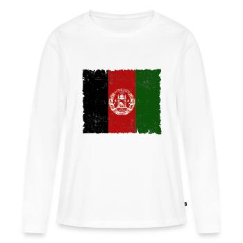Afghanistan - T-shirt manches longues Premium bio Femme - blanc - Devant - Julia (174cm)