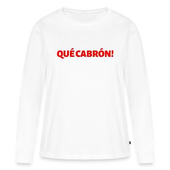 Spanisch Sprache - Frauen Premium Bio Langarmshirt - Weiß - Vorne - Julia (174cm)