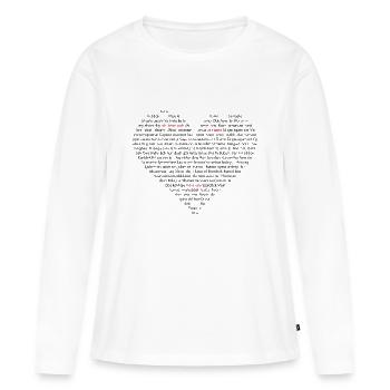 Je t'aime - T-shirt manches longues Premium bio Femme - blanc - Devant - Julia (174cm)