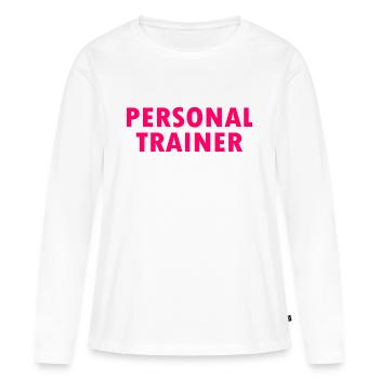 Personal trainer - Women's Premium Organic Long Sleeve Shirt - white - Front - Julia (174cm)