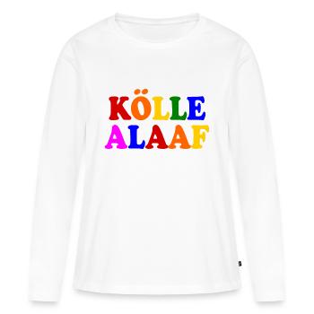 Kölle alaaf - Frauen Premium Bio Langarmshirt - Weiß - Vorne - Julia (174cm)