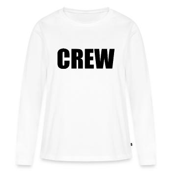Crew - T-shirt manches longues Premium bio Femme - blanc - Devant - Julia (174cm)