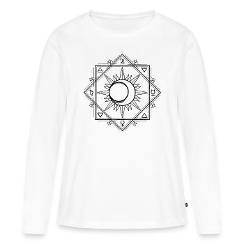Formel - Frauen Premium Bio Langarmshirt - Weiß - Vorne - Julia (174cm)