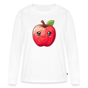 Sujet Apple pour enfants - T-shirt manches longues Premium bio Femme - blanc - Devant - Julia (174cm)