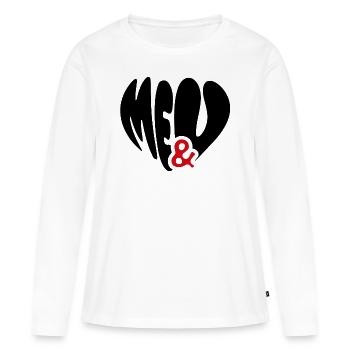 Me & u <3 - Frauen Premium Bio Langarmshirt - Weiß - Vorne - Julia (174cm)