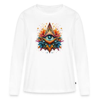 All-Seeing Eye - Women's Premium Organic Long Sleeve Shirt - white - Front - Julia (174cm)
