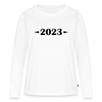 2023 - Women's Premium Organic Long Sleeve Shirt - white - Front - Julia (174cm)