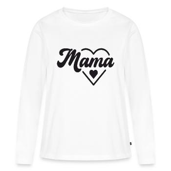Mama Motif | Mother's Day or birthday gift - Women's Premium Organic Long Sleeve Shirt - white - Front - Julia (174cm)
