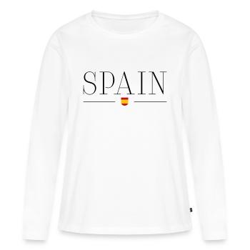 Espagne - T-shirt manches longues Premium bio Femme - blanc - Devant - Julia (174cm)