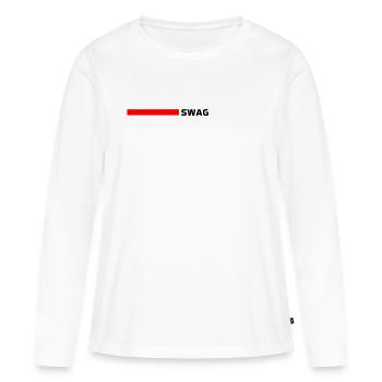 SWAG - T-shirt manches longues Premium bio Femme - blanc - Devant - Julia (174cm)