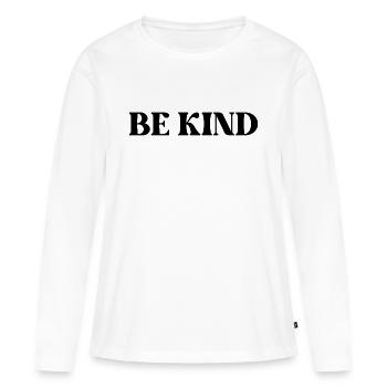 SOYEZ GENTIL - T-shirt manches longues Premium bio Femme - blanc - Devant - Julia (174cm)