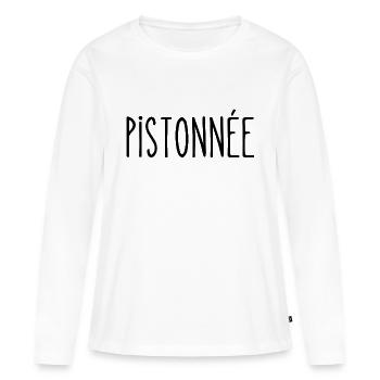 pistonnée - T-shirt manches longues Premium bio Femme - blanc - Devant - Julia (174cm)