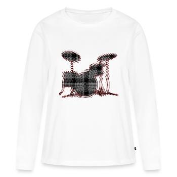 Drums - Women's Premium Organic Long Sleeve Shirt - white - Front - Julia (174cm)