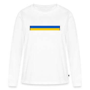 Ukraine - T-shirt manches longues Premium bio Femme - blanc - Devant - Julia (174cm)