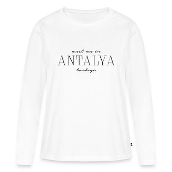 Rencontrez-moi à Antalya - Turquie - T-shirt manches longues Premium bio Femme - blanc - Devant - Julia (174cm)