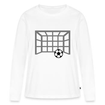 but de football - T-shirt manches longues Premium bio Femme - blanc - Devant - Julia (174cm)