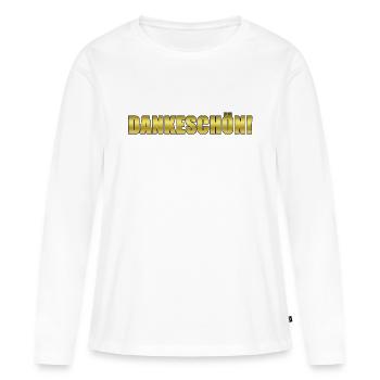 MERCI - MERCI - T-shirt manches longues Premium bio Femme - blanc - Devant - Julia (174cm)