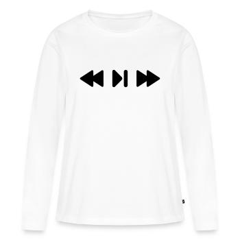 Icône du bouton Musique Lire la musique - T-shirt manches longues Premium bio Femme - blanc - Devant - Julia (174cm)