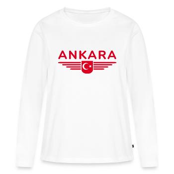 Turquie Ankara Türkiye Istanbul T Shirt Design - T-shirt manches longues Premium bio Femme - blanc - Devant - Julia (174cm)