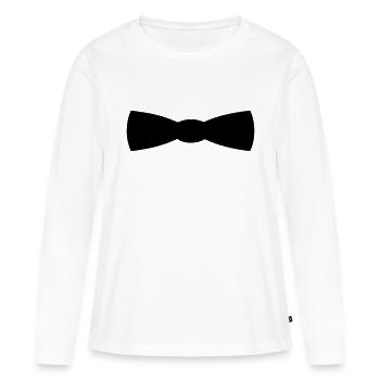 Tie - Women's Premium Organic Long Sleeve Shirt - white - Front - Julia (174cm)