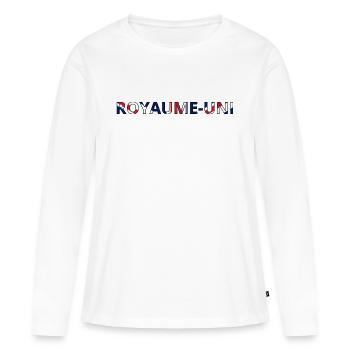 Drapeau Royaume-Uni - T-shirt manches longues Premium bio Femme - blanc - Devant - Julia (174cm)