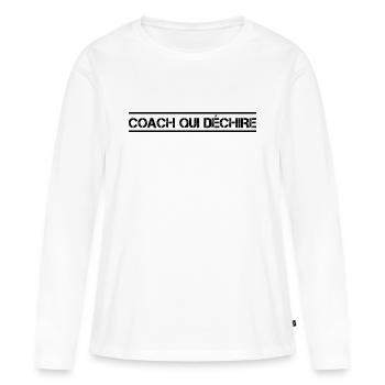 Coach Who - Women's Premium Organic Long Sleeve Shirt - white - Front - Julia (174cm)