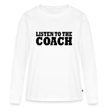 Coach - T-shirt manches longues Premium bio Femme - blanc - Devant - Julia (174cm)