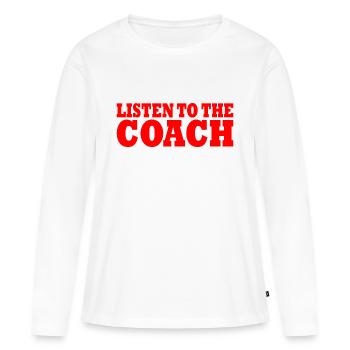 Coach - Women's Premium Organic Long Sleeve Shirt - white - Front - Julia (174cm)