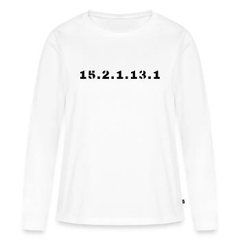 "Obama" in Zahlen - Frauen Premium Bio Langarmshirt - Weiß - Vorne - Julia (174cm)