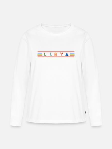 LIBYEN - Frauen Premium Bio Langarmshirt - Weiß
