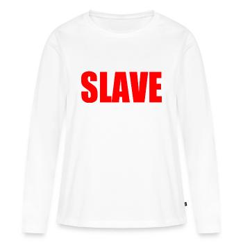 Slave - Frauen Premium Bio Langarmshirt - Weiß - Vorne - Julia (174cm)