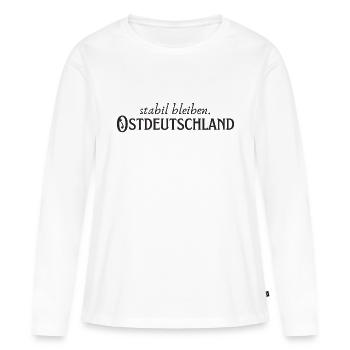 East Germany remains stable - Women's Premium Organic Long Sleeve Shirt - white - Front - Julia (174cm)