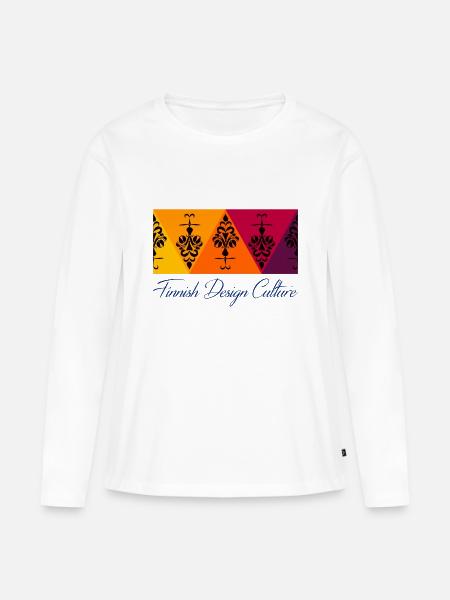 Finnische Designkultur - Frauen Premium Bio Langarmshirt - Weiß