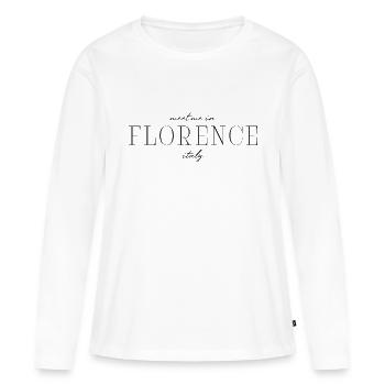 J’adore Florence - T-shirt manches longues Premium bio Femme - blanc - Devant - Julia (174cm)