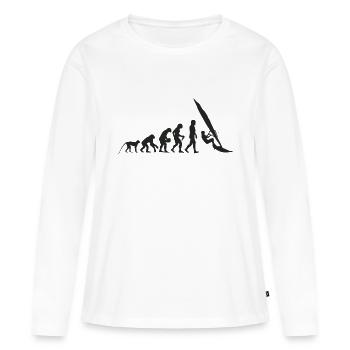 Evolution Windsurfing - T-shirt manches longues Premium bio Femme - blanc - Devant - Julia (174cm)