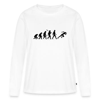 Evolution Sprinter - Athletics - Women's Premium Organic Long Sleeve Shirt - white - Front - Julia (174cm)