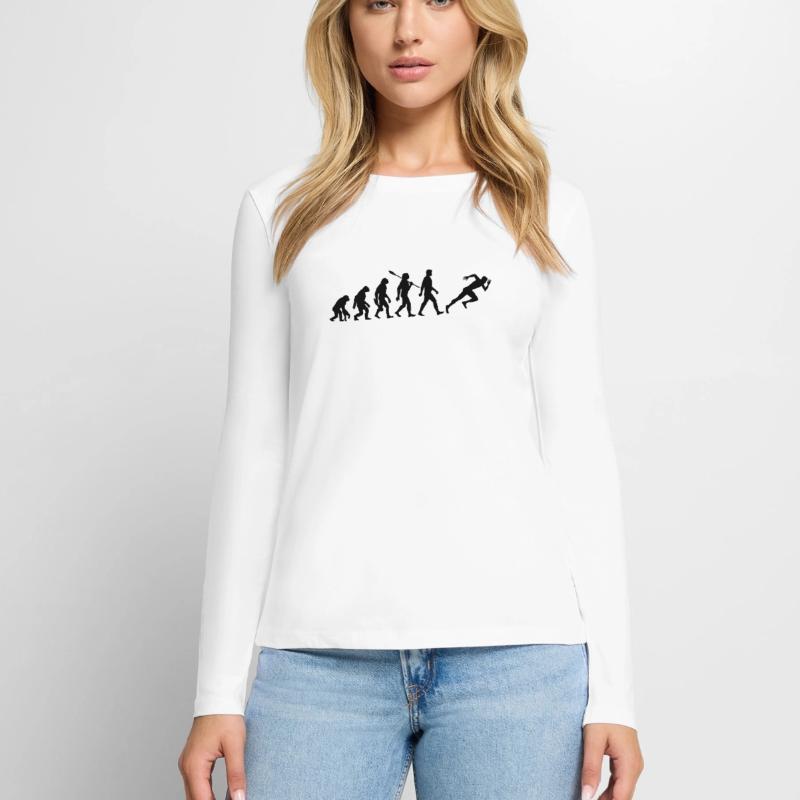 Evolution Sprinter - Athlétisme T-shirt manches longues Premium bio Femme