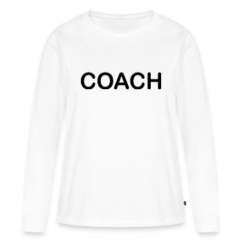 Coach - T-shirt manches longues Premium bio Femme - blanc - Devant - Julia (174cm)