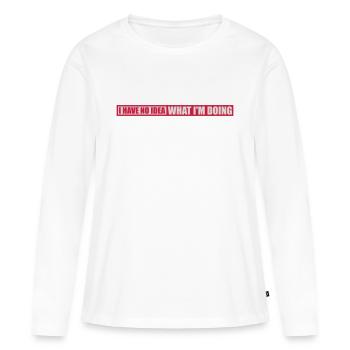 Aucune idée - T-shirt manches longues Premium bio Femme - blanc - Devant - Julia (174cm)